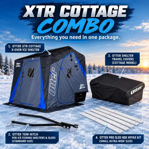 Otter XTR Cottage Combo | Ice Fishing Shelter & Accessories