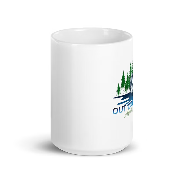 White glossy mug