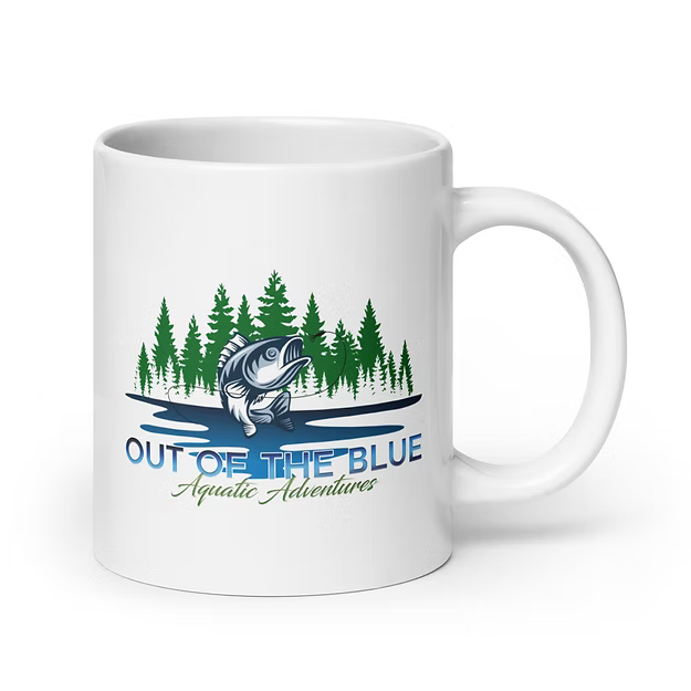 White glossy mug