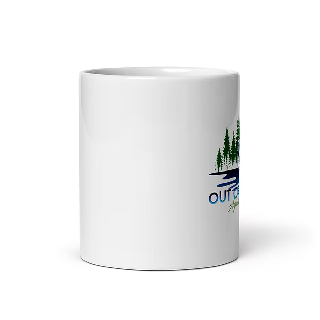 White glossy mug