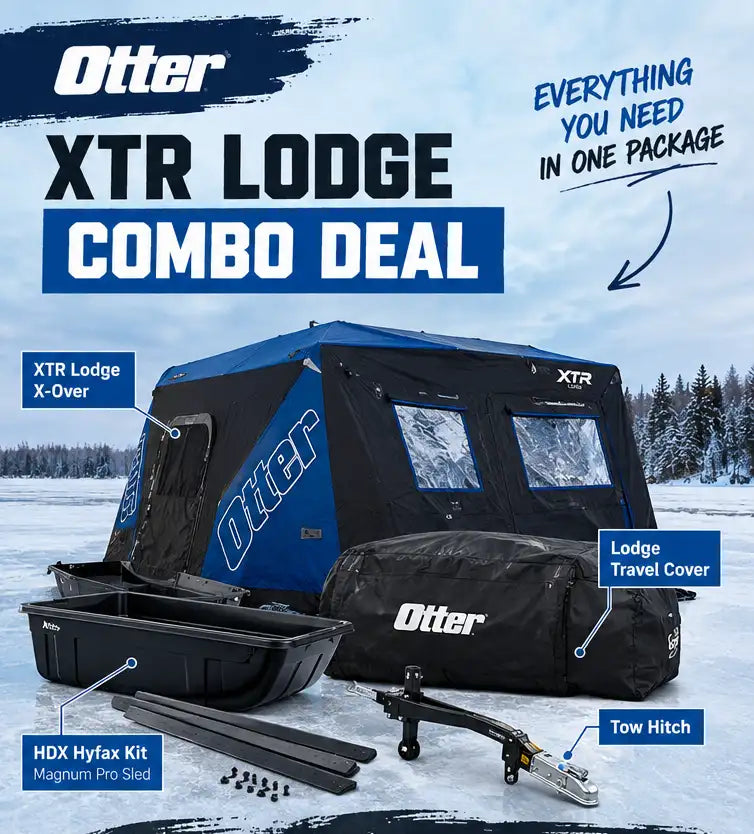 Otter XTR Lodge Combo | Complete Ice Fishing Shelter Package